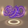 A rendering of a magnetic field whose core is a (5,2) torus knot